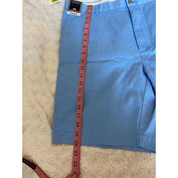 Round Tree & York Casuals Men’s Flat Front Classic Fit Blue Shorts Size 40 - Picture 7 of 8